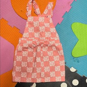 Pink Floral Apron Dress